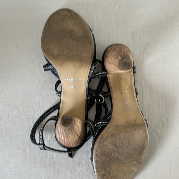 San Marina strappy black leather sandal 2.5” heel - Picture 4 of 6